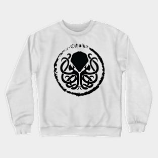 Cthulhu Logo Black Crewneck Sweatshirt